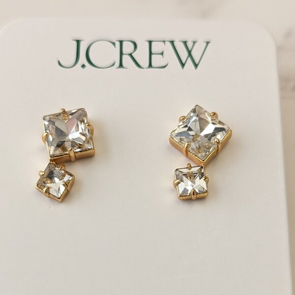 J.Crew Square Sparkle Earrings - Picture 1 of 5